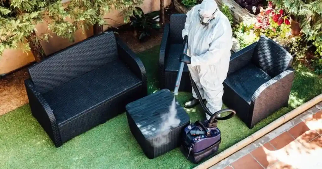 Clean garden furniture